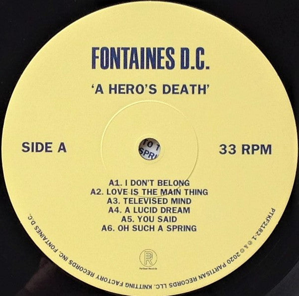 Buy Fontaines D.C. : A Hero's Death (LP, Album) – Specialist Subject ...