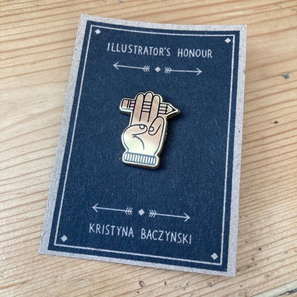 Illustrator's Honour - enamel pin badge - Merch - Kristyna Baczynski