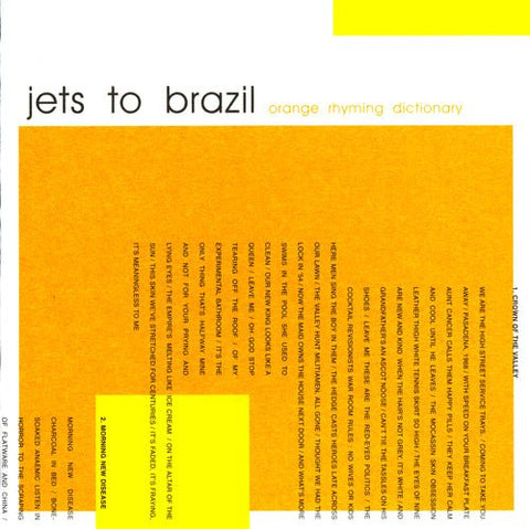 Jets To Brazil - Orange Rhyming Dictionary 2xLP - Vinyl - Jade Tree