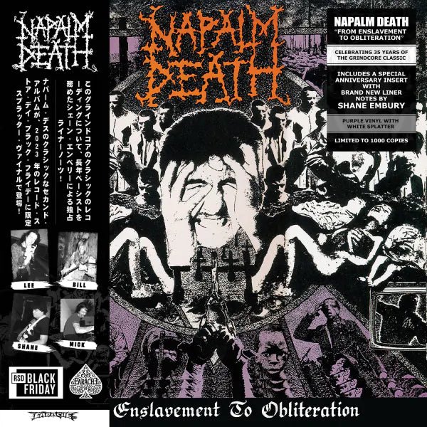 Napalm Death - From Enslavement To Obliteration LP (RSD Black Friday 2023) - Vinyl - Earache