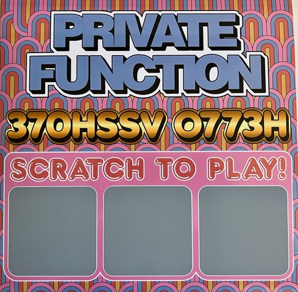 Private Function – 370HSSV 0773H LP - Vinyl - Still On Top