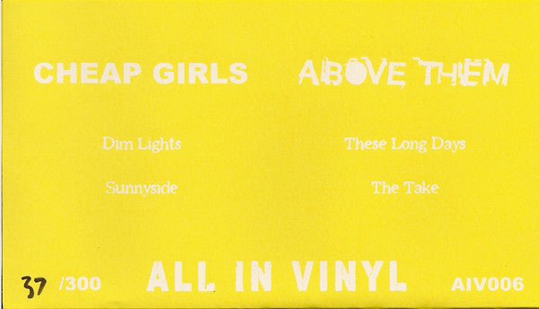USED: Cheap Girls / Above Them - Cheap Girls / Above Them (7", Ltd, Num, Whi) - All In Vinyl