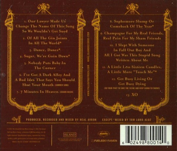 Buy Fall Out Boy From Under The Cork Tree (CD, Album) Used