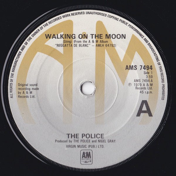 USED: The Police - Walking On The Moon (7", Single) - Used - Used