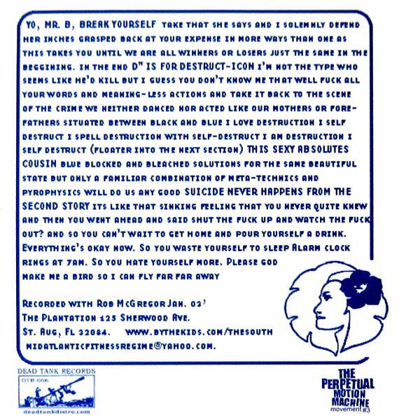 USED: The South - Sick Pits Bro Sesh (7") - The Perpetual Motion Machine, Dead Tank Records