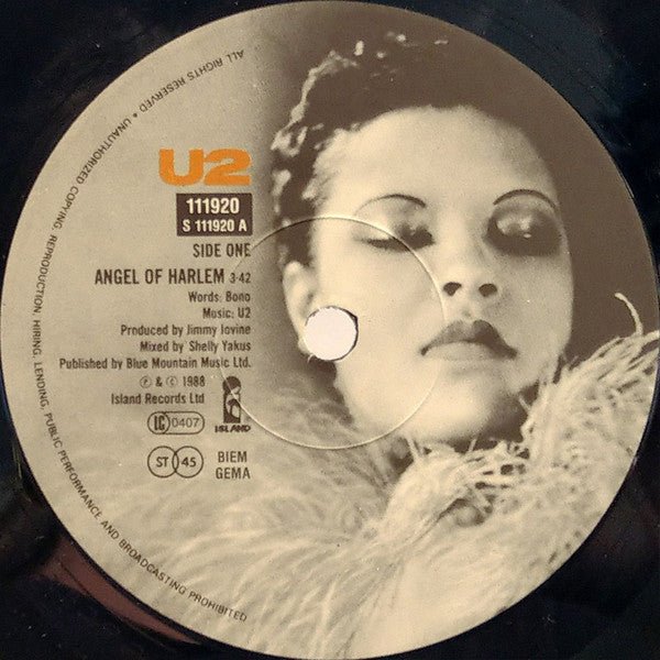 Buy U2 : Angel Of Harlem (7", Single) Used – Specialist Subject Records ...