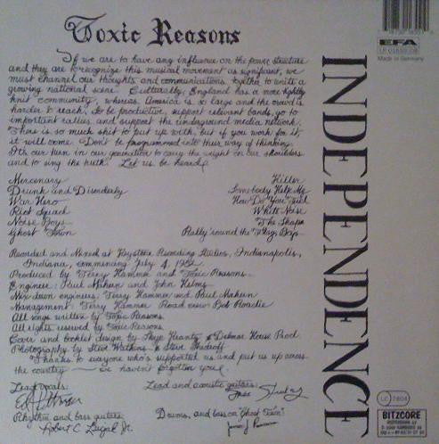 Toxic Reasons : Independence (LP, Album, RE, RP)