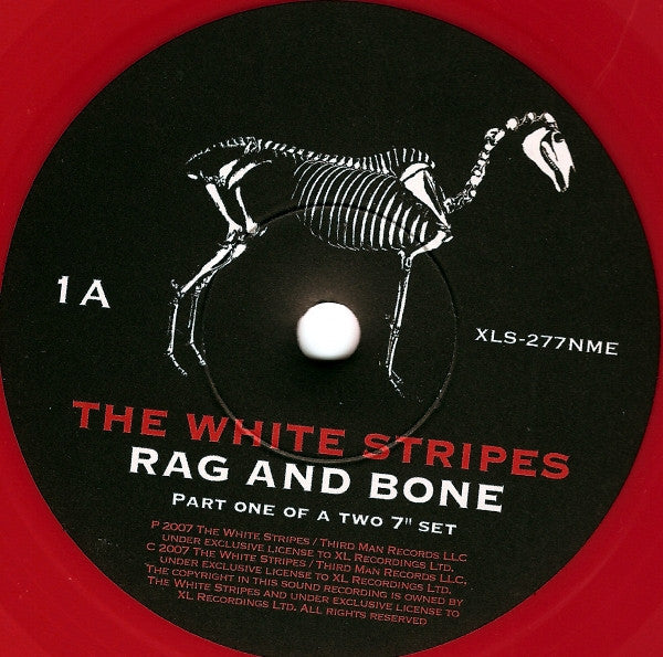 The White Stripes : Rag And Bone (7", S/Sided, Single, Etch, Red)