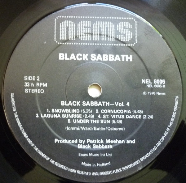 Black Sabbath : Black Sabbath Vol 4 (LP, Album, RE, Gat)