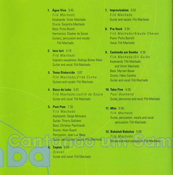 Filó Machado* : Cantando Um Samba = Singing Samba (CD, Album)