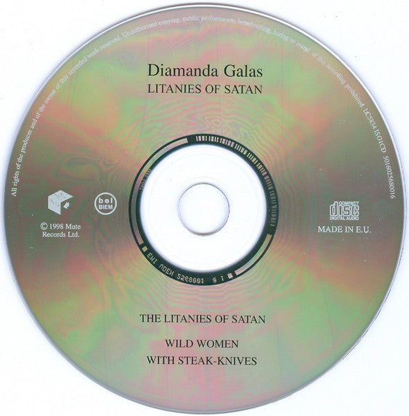 Diamanda Galas* : The Litanies Of Satan (CD, MiniAlbum, RE)