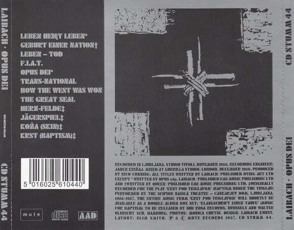 Laibach : Opus Dei (CD, Album, RE)