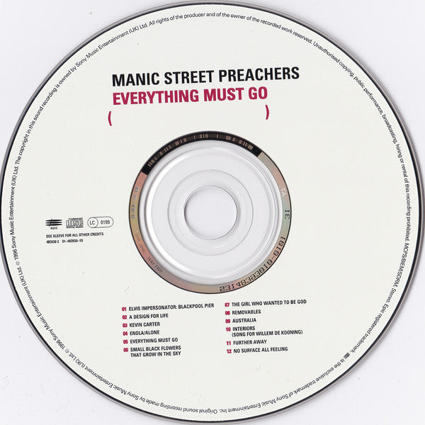 Manic Street Preachers : Everything Must Go (CD, Album)