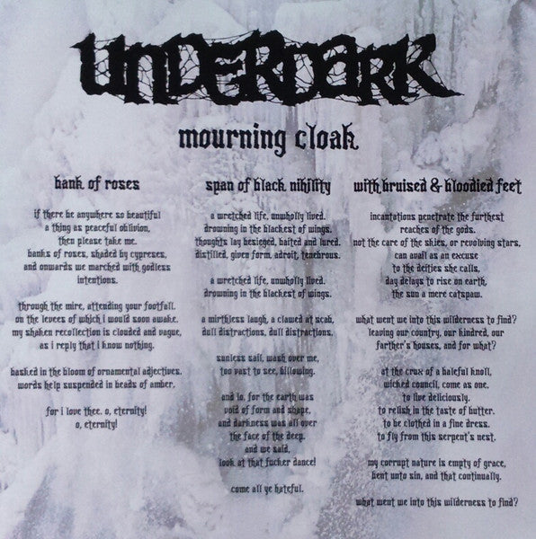 Underdark (5) : Mourning Cloak (12", EP, Ltd, Whi)