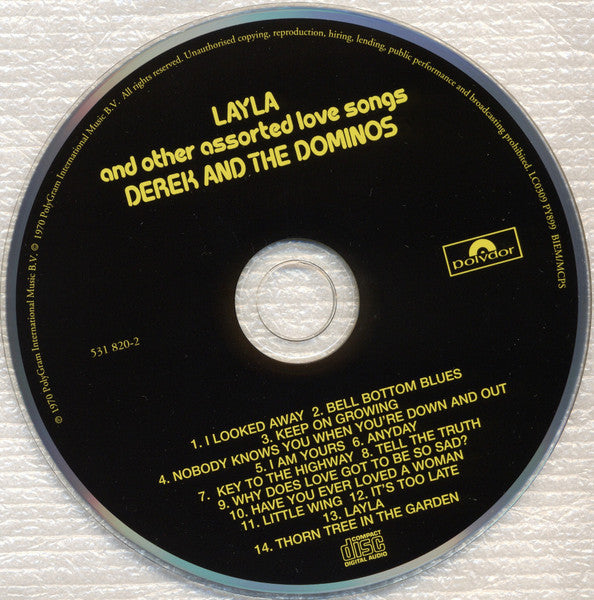 Derek And The Dominos* : Layla And Other Assorted Love Songs (CD, Album, RE, RM)
