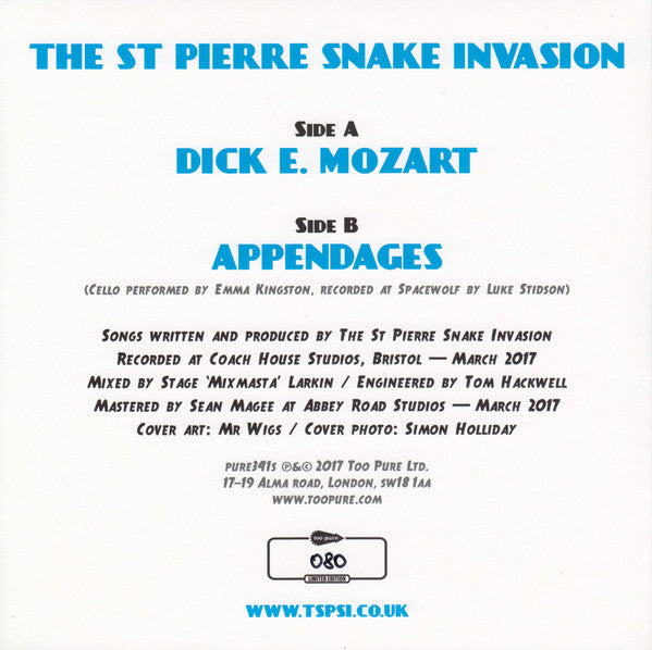 The St Pierre Snake Invasion : Dick E. Mozart (7", Single, Ltd, Num, Tur)