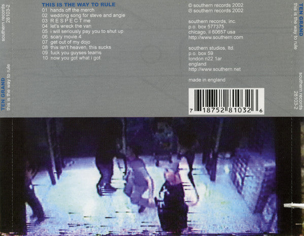 Ten Grand : This Is The Way To Rule (CD, Album)