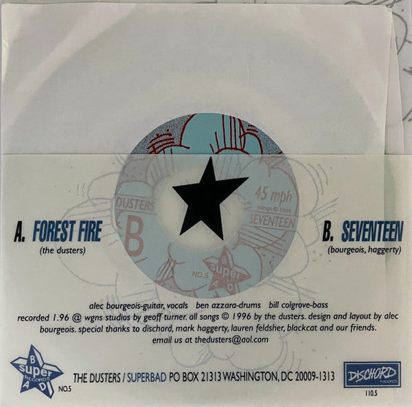 The Dusters* : Forest Fire (7", Single, Cle)