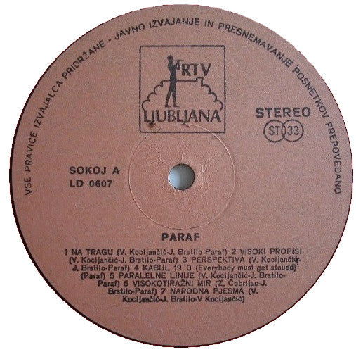 Paraf : A Dan Je Tako Lijepo Počeo (LP, Album)