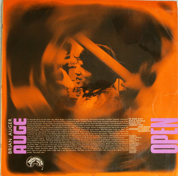 Brian Auger, Julie Driscoll And The Trinity* : Open (LP, Album, Mono, Upt)