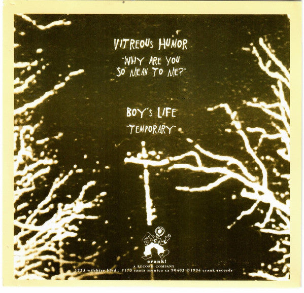 Boys Life / Vitreous Humor : Temporary / Why Are You So Mean To Me? (7")