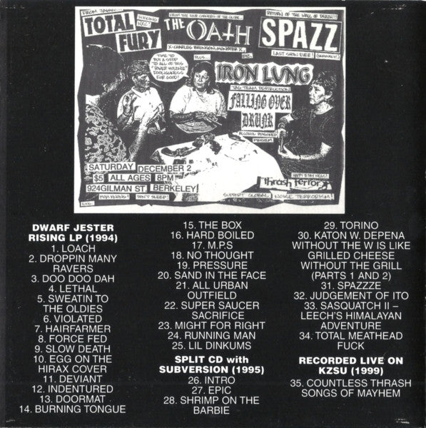 Spazz : Sweatin' II: Deported Live Dwarf (CD, Comp)