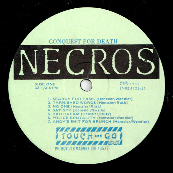 Necros (2) : Conquest For Death (LP, Album)