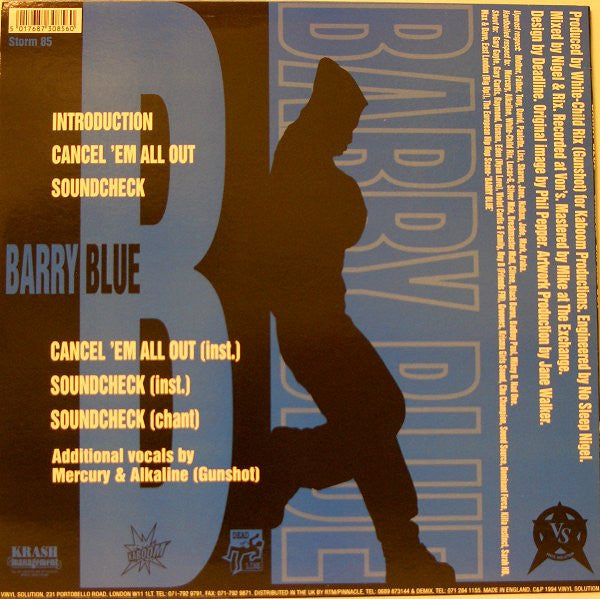 Barry Blue (2) : Cancel 'Em All Out / Soundcheck (12")