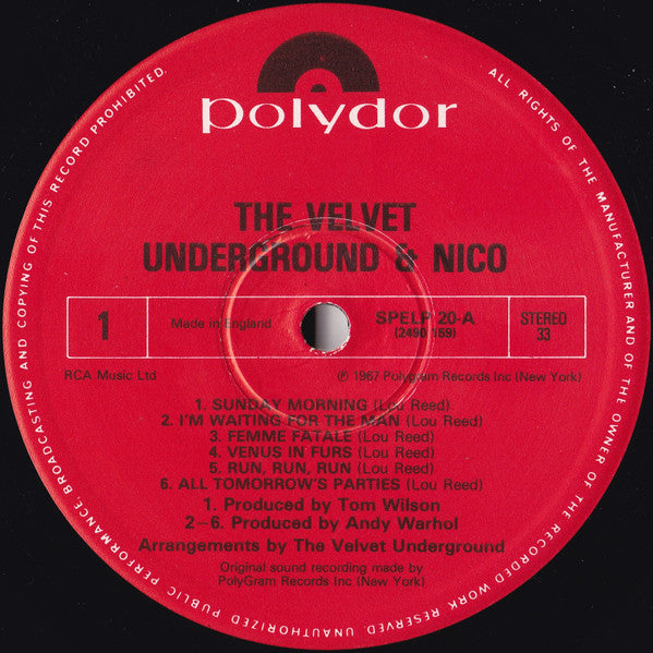 The Velvet Underground & Nico (3) : The Velvet Underground & Nico (LP, Album, RE)