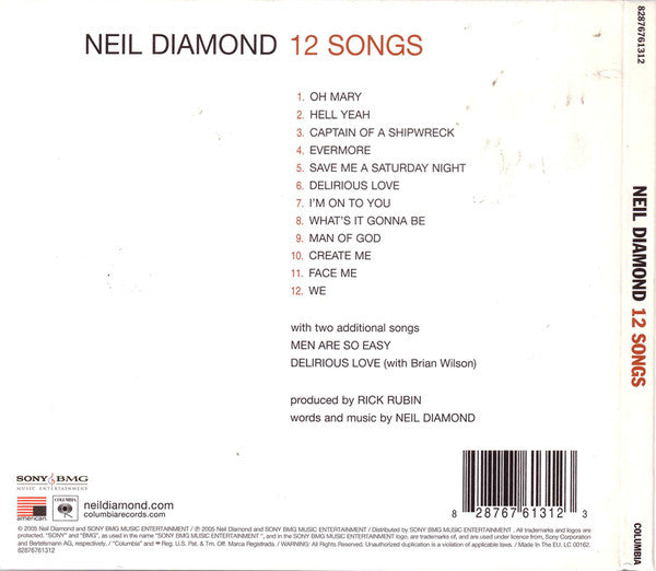 Neil Diamond : 12 Songs (CD, Album, Dig)