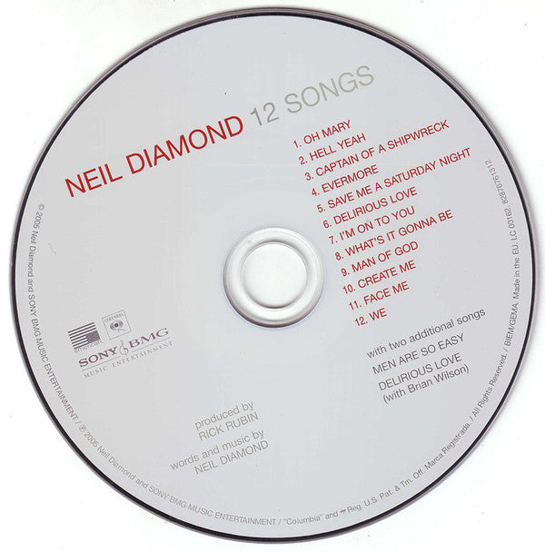 Neil Diamond : 12 Songs (CD, Album, Dig)