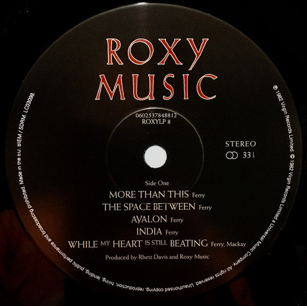 Roxy Music : Avalon (LP, Album, RE, RM, Hal)