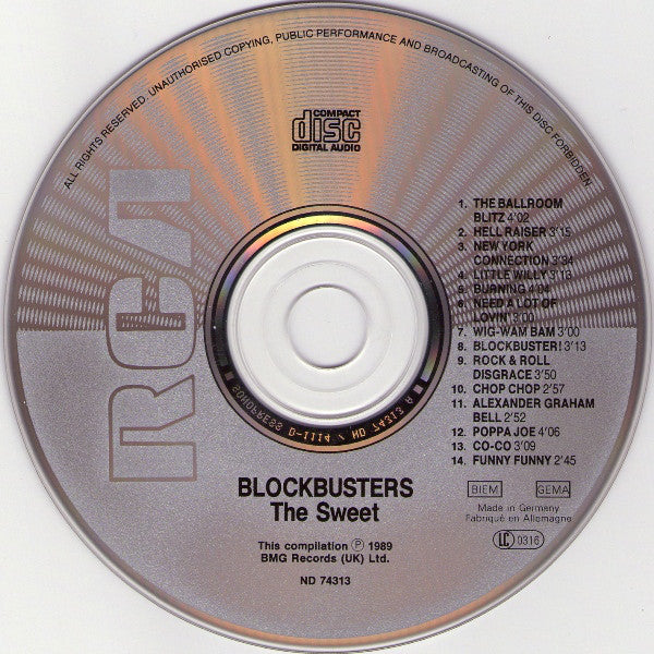 The Sweet : Blockbusters (CD, Comp)
