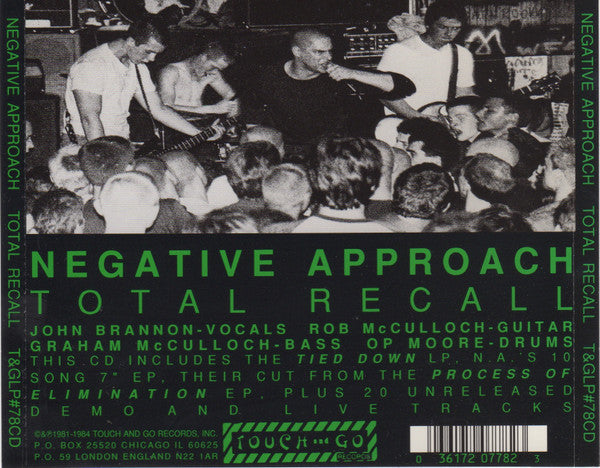 Negative Approach : Total Recall (CD, Comp, RP, Bar)