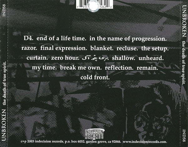 Unbroken : The Death Of True Spirit (CD, Comp, RM)
