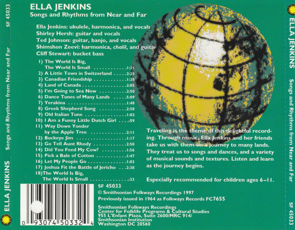 Ella Jenkins : Songs And Rhythms From Near And Far (CD, Album, RE)