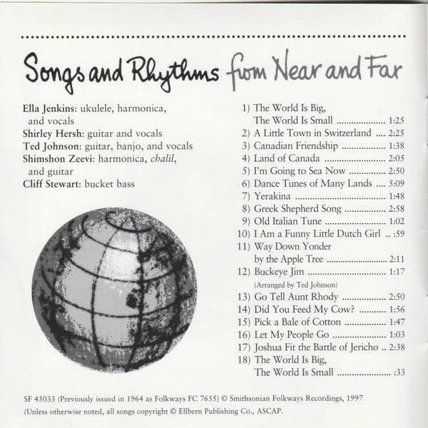 Ella Jenkins : Songs And Rhythms From Near And Far (CD, Album, RE)