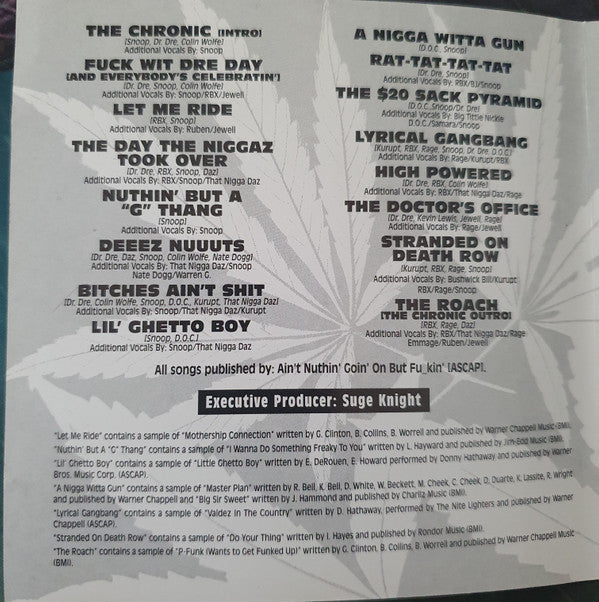 Dr. Dre : The Chronic (CD, Album, RE, RM)
