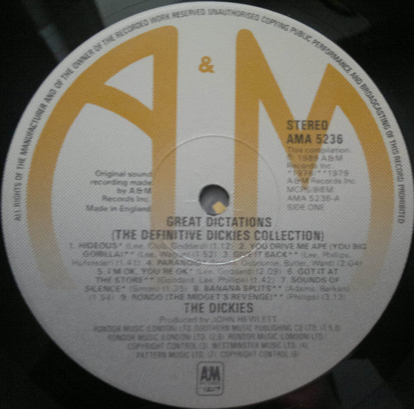 The Dickies : Great Dictations (The Definitive Dickies Collection) (LP, Comp)