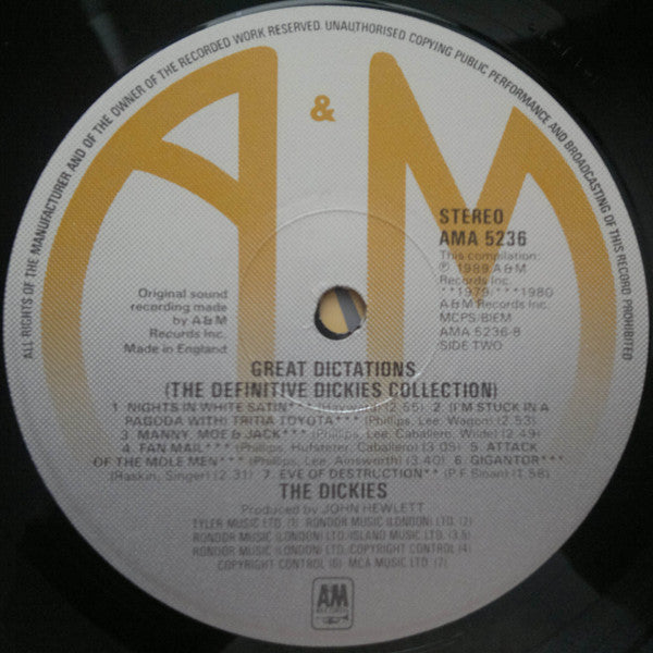 The Dickies : Great Dictations (The Definitive Dickies Collection) (LP, Comp)