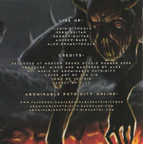 Abominable Putridity : In The End Of Human Existence (CD, Album, RE)