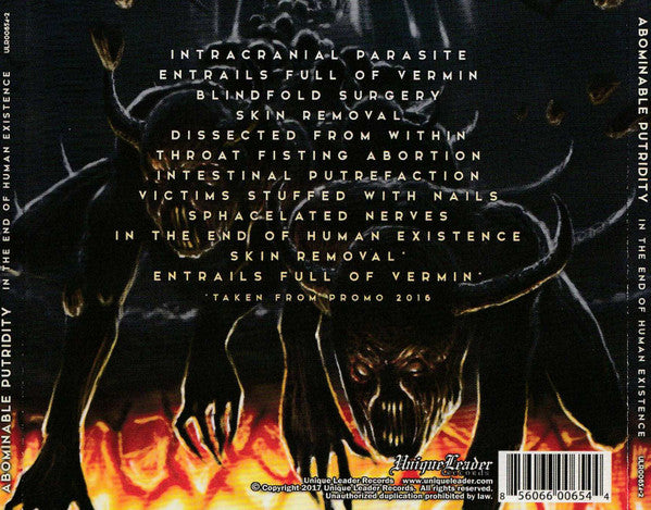 Abominable Putridity : In The End Of Human Existence (CD, Album, RE)