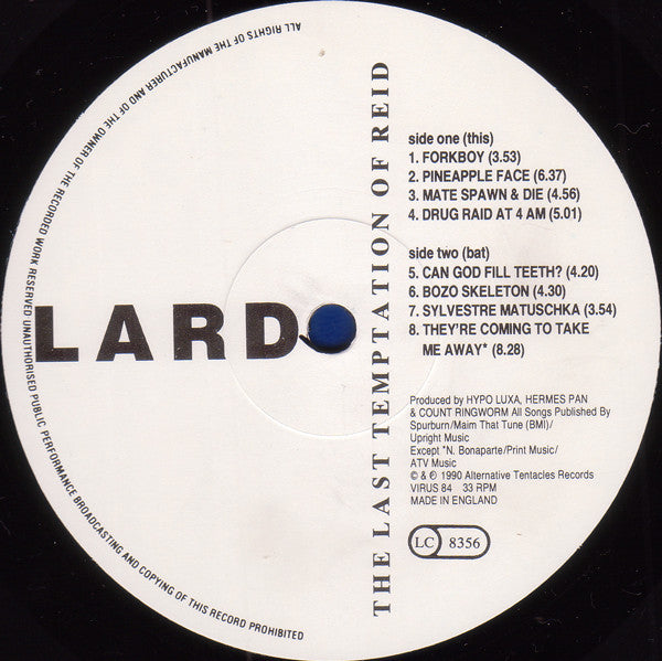Lard : The Last Temptation Of Reid (LP, Album)