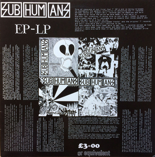Subhumans : EP-LP (LP, Comp, RP)