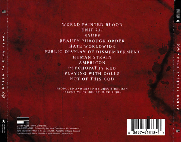 Slayer : World Painted Blood (CD, Album, Ltd)
