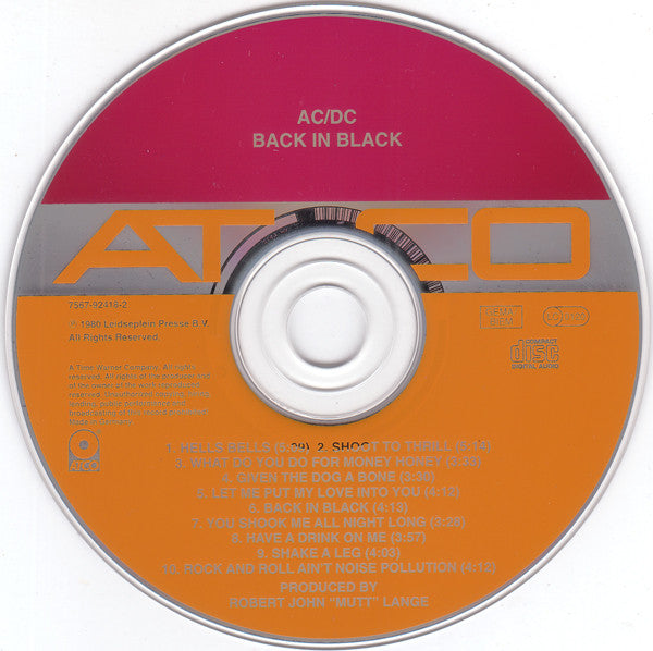 AC/DC : Back In Black (CD, Album, RE, RM)