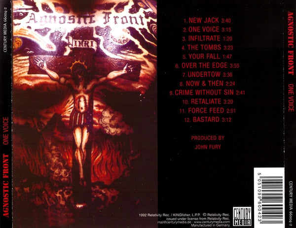 Agnostic Front : One Voice (CD, Album, RE)