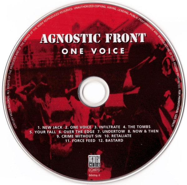 Agnostic Front : One Voice (CD, Album, RE)