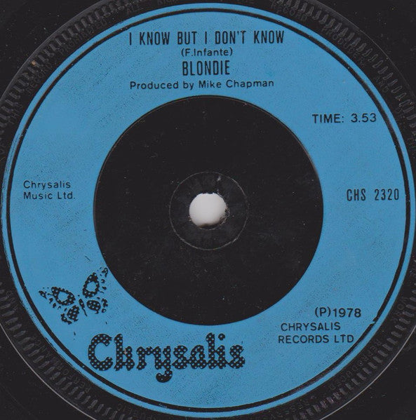 Blondie : Sunday Girl (7", Single, Blu)