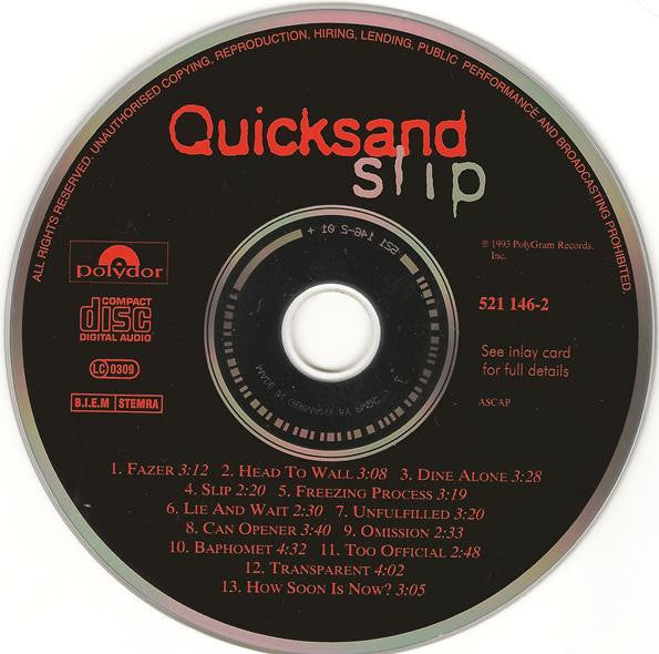 Quicksand (3) : Slip (CD, Album, Ltd, RE)